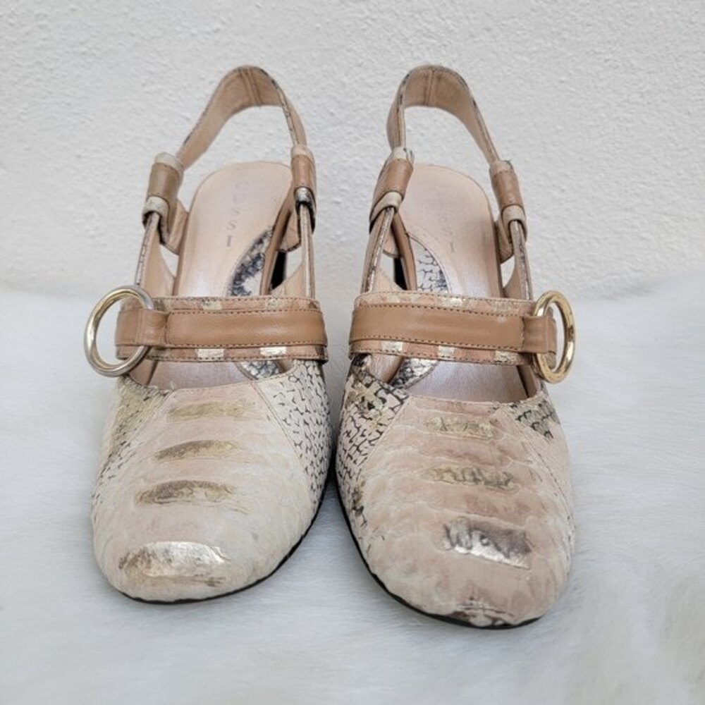 Cussi snake print block heels size36.Heel height 3.5" - Picture 2 of 5